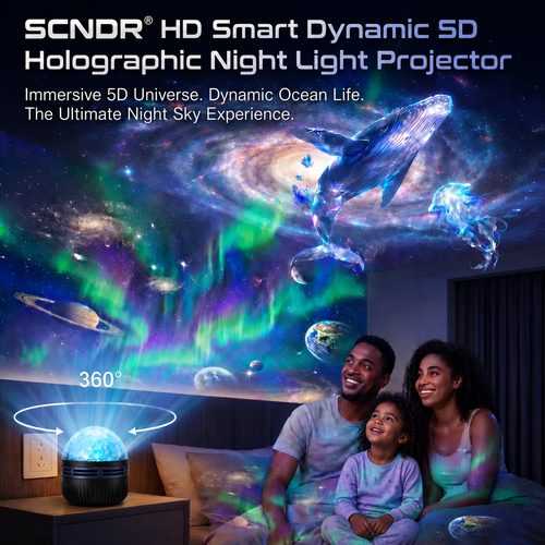 Official Store | 🌹🎁 SCNDR® 360° Smart Holographic Starry Sky Projector ( HD Smart Dynamic 5D )