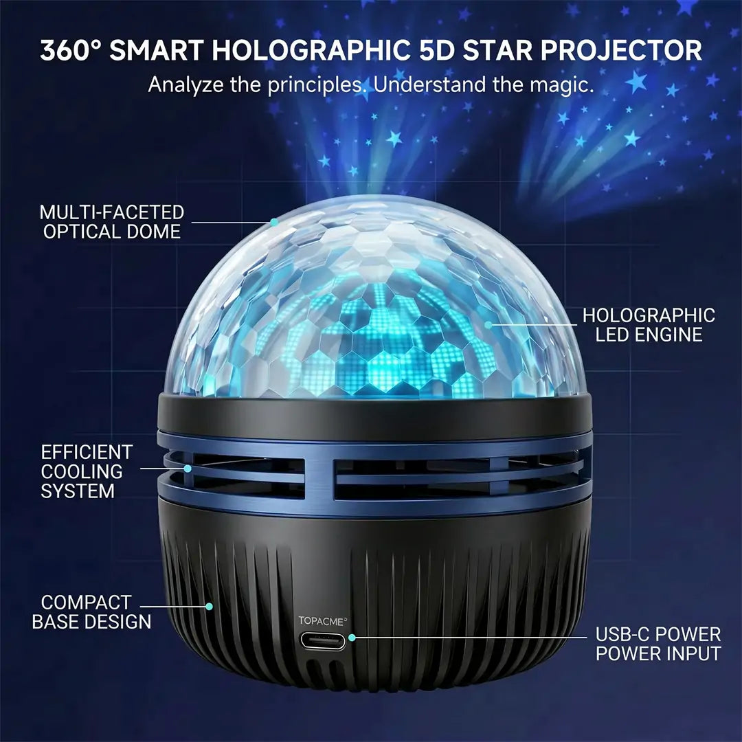 Official Store | 🌹🎁 SCNDR® 360° Smart Holographic Starry Sky Projector ( HD Smart Dynamic 5D )