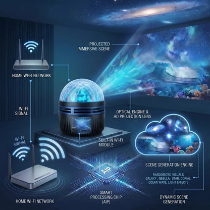 Official Store | 🌹🎁 SCNDR® 360° Smart Holographic Starry Sky Projector ( HD Smart Dynamic 5D )